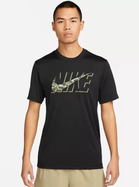 Men Printed , Typography Round Neck Pure Cotton Black T-Shirt